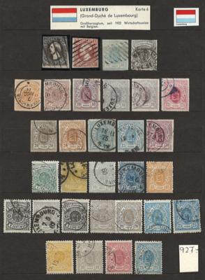 .gestempelt/*/** - Sammlung Belgien mit Luxemburg, - Briefmarken und Ansichtskarten