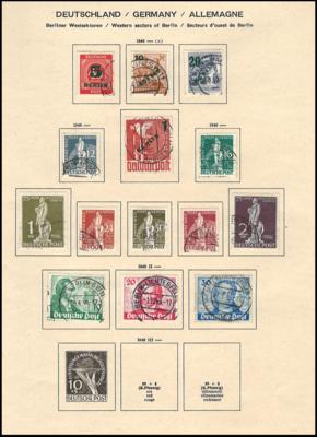.gestempelt - Sammlung D.Reich 1872/1945 mit Berlin und BRD etc., - Briefmarken und Ansichtskarten