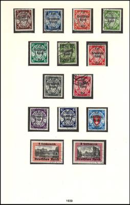 .gestempelt - Sammlung D.Reich ca. 1936/1945 mit etwas D. Bes. WK II, - Stamps and postcards