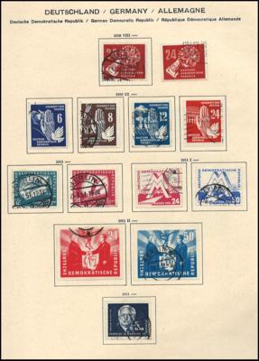 .gestempelt - Sammlung DDR 1949/1990 mit etwas Sowjet. Zone, - Briefmarken und Ansichtskarten