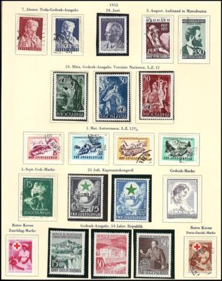 .gestempelt/**/* - Sammlung Jugosl 1944/1985, - Briefmarken und Ansichtskarten