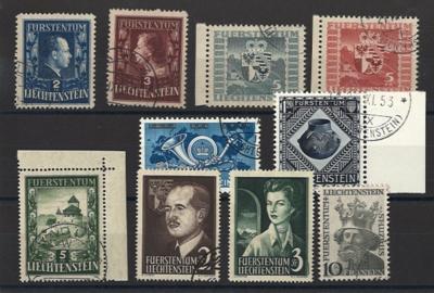 .gestempelt - Sammlung Liechtenstein ca. 1944/2000, - Francobolli e cartoline