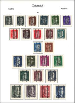 **/gestempelt - Sammlung Österr. 1945/1978 meist ** und gestempelt gesammelt, - Stamps and postcards