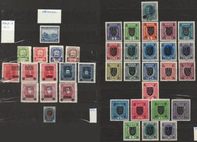 .gestempelt/*/** - Sammlung Tschechosl. ab 1918 mit Ukraine, - Stamps and postcards