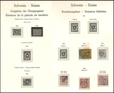 .gestempelt/*/** - Schöne und reichh. Sammlung Schweiz 1850/1992 - u.a. div. Pro Juventute und Patria Sätze, - Briefmarken und Ansichtskarten