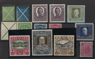 **/*/(*) - Kl. Partie meist Österr. Monarchie mit Feldpost, - Stamps and postcards