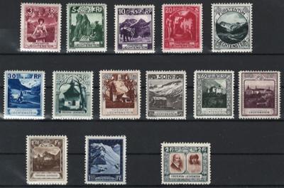 * - Liechtenstein Nr. 94/107, - Briefmarken und Ansichtskarten