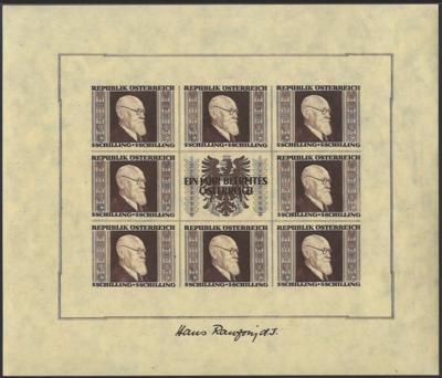 **/* - Österr. - RENNERBLOCK, - Stamps and postcards