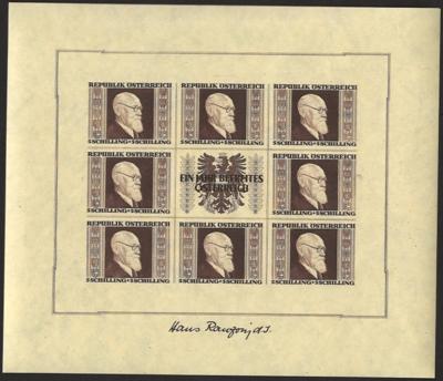 ** - Sammlung Österr. 1945/1969 mit Gitter, - Briefmarken und Ansichtskarten