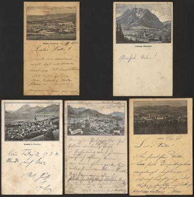 Poststück - 5 Vorläuferkarten aus Pöllau, - Francobolli e cartoline