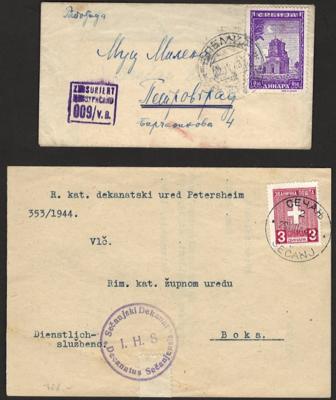 Poststück/gestempelt - Partie Poststücke D. Bes. Serbien aus 1942/1944, - Briefmarken und Ansichtskarten