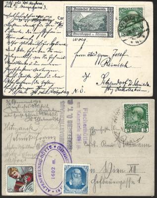 Poststück - Interess. Partie Schulvereinsbelege, - Briefmarken und Ansichtskarten
