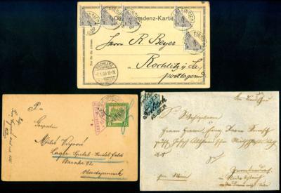 Poststück - Kl. Partie Poststücke Österr. Monarchie ab Ausg. 1850, - Briefmarken und Ansichtskarten