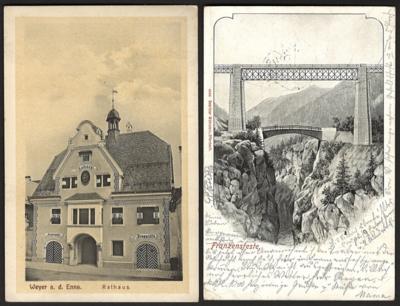 Poststück - Partie AK meist Hütten und Berge, - Stamps and postcards