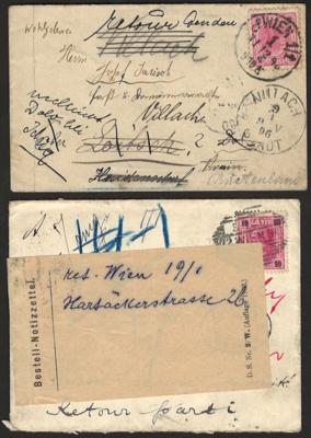 Poststück Partie Belege Österr. Monarchie ab 1867 meist gute Erh., - Stamps and postcards