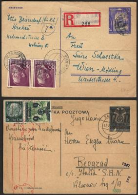 Poststück - Partie meist Ganzsachen Gen. Gouv., - Stamps and postcards