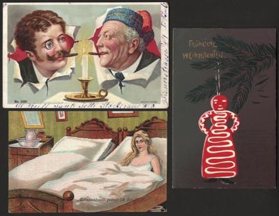 Poststück - Partie Motivkarten u.a. mit Frauen etc., - Stamps and postcards