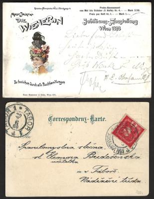 Poststück - Partie Postbelege bzw. AK etc. Österr. Monarchie, - Briefmarken und Ansichtskarten