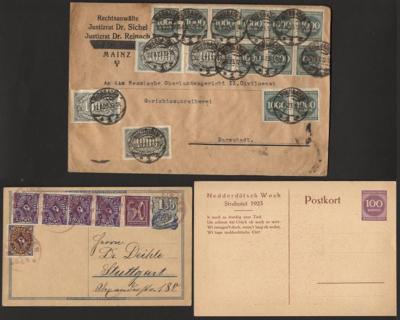 Poststück - Partie Poststücke meist D. Inflation, - Známky a pohlednice