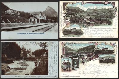 Poststück - Reichh. Partie Österr. aus Monarchie mit vielen Lithoskarten, - Briefmarken und Ansichtskarten