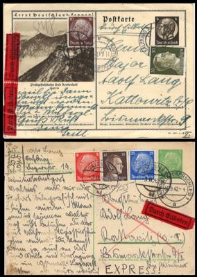 Poststück - Umfangreiche, - Stamps and postcards