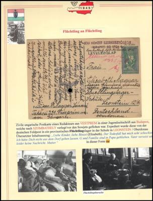 Poststück - Ungewöhnliche Partie Lager/Flüchtlingspost um die Endkriegszeit, - Briefmarken und Ansichtskarten