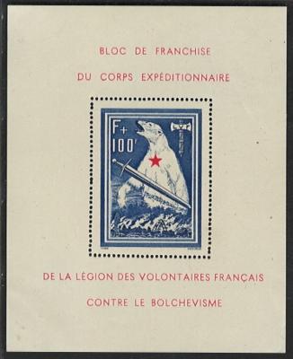 ** - D. Bes. Frankreich - Známky a pohlednice