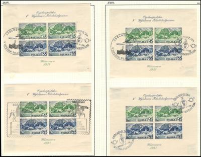 .gestempelt/*/**/Briefstück/Poststück - Interess. Partie Polen ab 1918 mit Randgebieten, - Briefmarken und Ansichtskarten