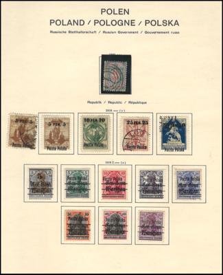 .gestempelt/*/**/Briefstück/Poststück - Sammlung POlen ab 1860 mit etwas Randgebieten, - Briefmarken und Ansichtskarten