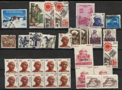 **/*/gestempelt - Partie meist Asien, - Stamps and postcards