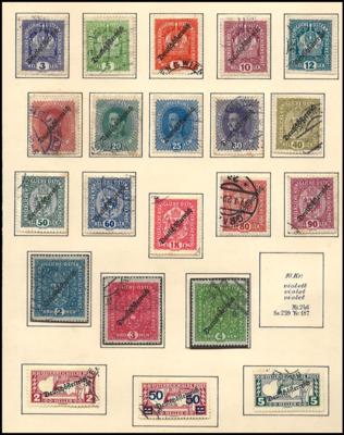 **/*/gestempelt/Poststück - Sammlung Österr. I. + II. Rep. incl. Dubl., - Briefmarken und Ansichtskarten