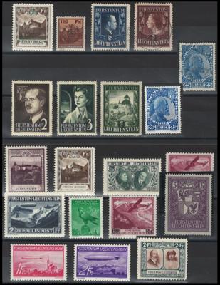 */**/gestempelt - Sammlung Liechtenstein ca. 1912/1992, - Stamps and postcards