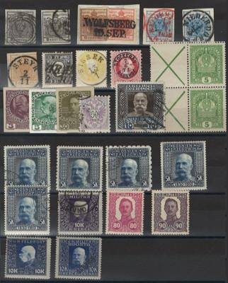 .gestempelt/*/** - Sammlung Österr. Monarchie ab 1850 mit Bosnien, - Briefmarken und Ansichtskarten