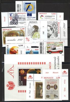 **/*/gestempelt - Sammlung/Partie Andorra und Monako bis in die Euro-Zeit, - Briefmarken und Ansichtskarten