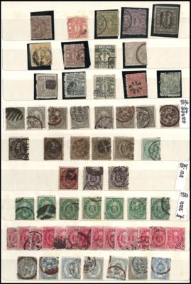 **/*/gestempelt - Sammlung vorwiegend Japan ab 1872, - Stamps and postcards