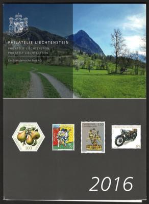 ** - Partie FRANKATURWARE Liechtenstein in Jahresmappen aus 1996/2016, - Známky a pohlednice