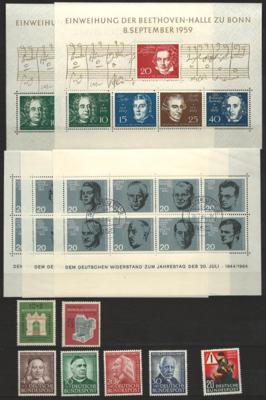 **/Poststück - Sammlung BRD Ausg. 1953/1980 mit div. Blöcken postfr., - Francobolli e cartoline