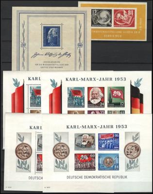 ** - Sammlung DDR ab 1949 mit Sowjet. Zone u. etwas Dubl., - Stamps and postcards