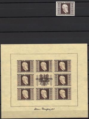 ** - Sammlung Österr. 1945/2001 u.a. mit - Stamps and postcards