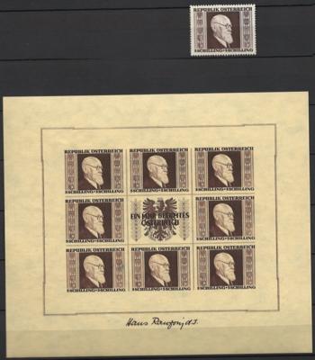** - Sammlung Österr. 1945/2001 u.a. mit - Stamps and postcards