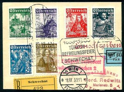 Briefstück - Österr. - Katholiken mit Türkenbefreiungsstempel auf Briefstück, - Stamps and postcards