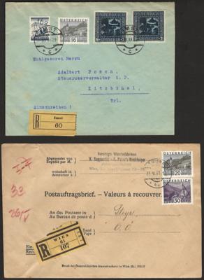 Poststück/Briefstück - Partie Poststücke Österr. I. Rep. u.a. mit Postauftragsbrief aus Wien 1931, - Briefmarken und Ansichtskarten