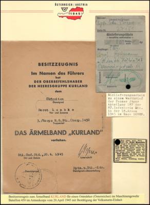 Poststück - D. Feldpost Kurland Einlieferungsschein - Briefmarken und Ansichtskarten