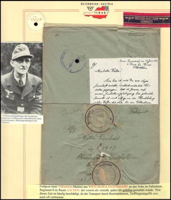 Poststück - Feldpost eines Volkssturm-Mannes - Francobolli e cartoline