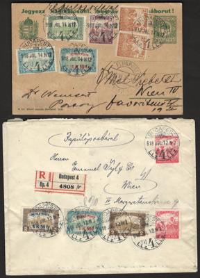Poststück - Flieger - Kurierlinie Budapest - Wien, - Briefmarken und Ansichtskarten