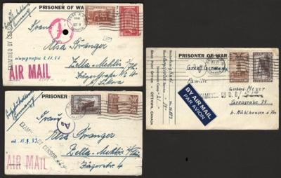 Poststück - Kl. Partie Kriegsgefangenenpost aus Canada u.a. aus Camp 133, - Známky a pohlednice