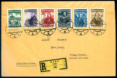 Poststück - Österr. - Katholiken mit TAGESSTEMPEL von Wien 136 auf rekommandiertem Satzkuvert, - Stamps and postcards
