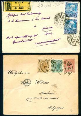 Poststück - Österr. Partie Poststücke ca. 1875/1955, - Briefmarken und Ansichtskarten