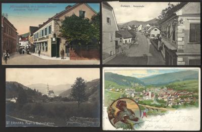 Poststück - Partie AK meist Steiermark u.a. mit Gratwein - Voitsberg - St. Erhard - Turnau - Neuberg - Mürzzuschlag, - Známky a pohlednice