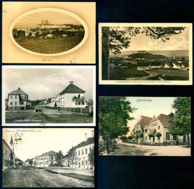 Poststück - Partie AK NÖ u.a. mit St. Pölten - Anzbach - Purkersdorf - Lilienfeld etc., - Briefmarken und Ansichtskarten